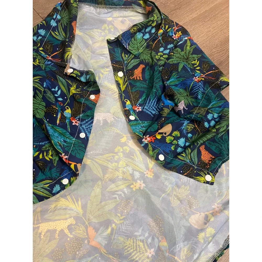 Harikaji Dog Hawaiian Shirt Large Pet Summer Beach Jungle Print T-Shirt 7XL